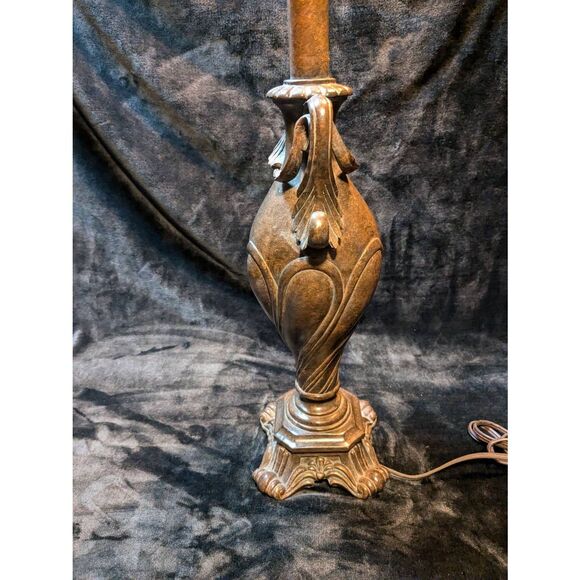 Vintage Art Deco wood carve lamp base. 22L x 7W - Picture 5 of 11